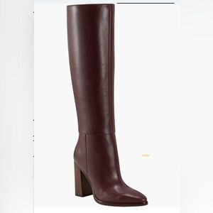 Wine colored Marc Fisher knee high boots